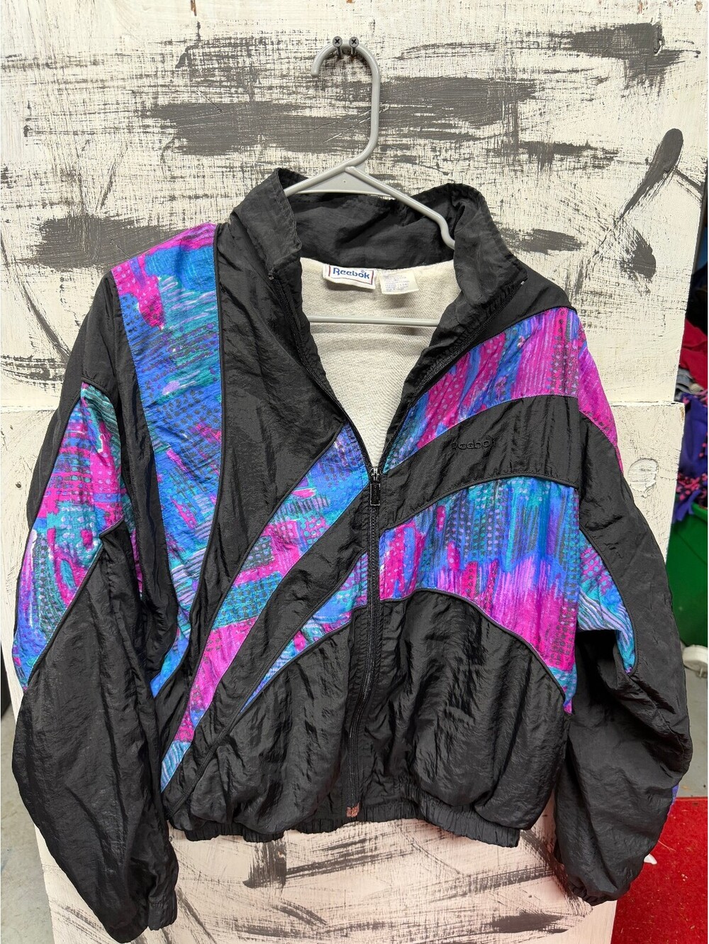 vintage reebok tricolor 90s tracksuit jacket